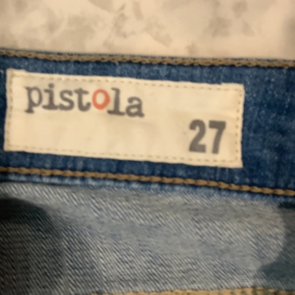 Pistola Medium Wash Distressed Ankle Zip Jeans Size 27 - Picture 7 of 13